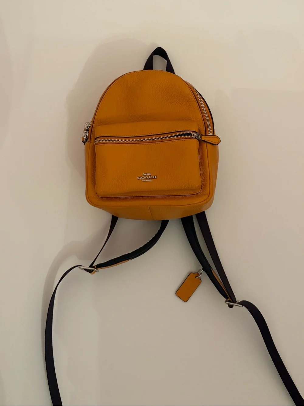 Coach Mini Backpack in Amber-Tone Pebbled Leather